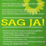 Vorderseite des Wahlkampfflyers der Grünen Bad Münstereifel