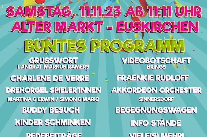 11.11. ab 11:11 Uhr auf dem Alter Markt in Euskirchen: Jeck gegen Rechts