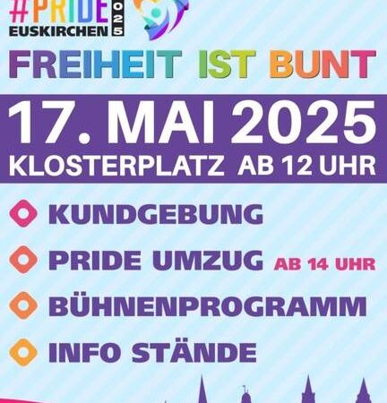 Plakat mit Informationen zum IDAHOBIT 2025 in Euskirchen