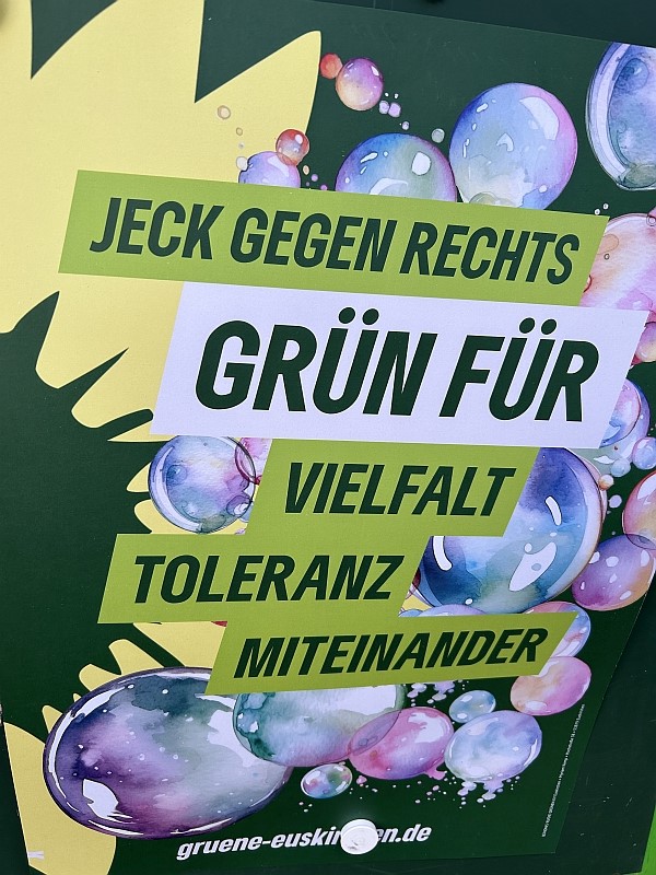 Jeck gegen Rechts - Grün für Vielfalt und Toleranz